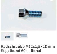 16 Stck Radschrauben Original Ronal Kegelbund 12x1,5 28mm Neu Ovp Stuttgart - Feuerbach Vorschau