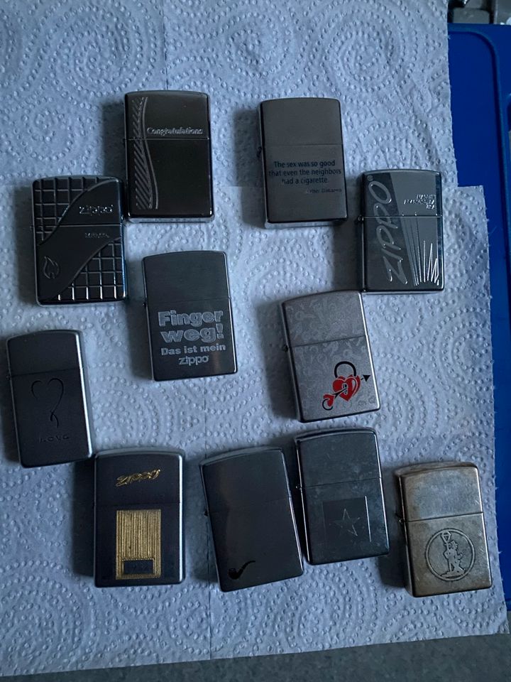 Zippo Sammelbox Holz Zippo Feuerzeug XIV BLU in Stuhr