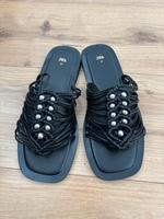 Zara Sandalen Gr.37 neuwertig! Schuhe Schwarz Perlen Herzogtum Lauenburg - Geesthacht Vorschau