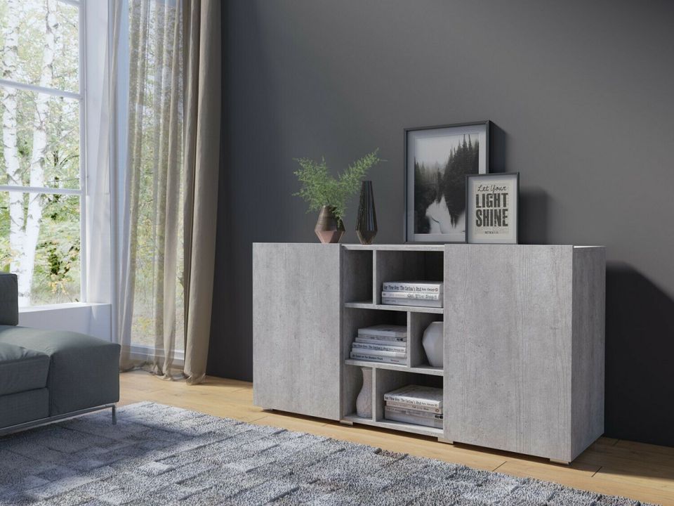 Kommode Sideboard Mehrzweckschrank , 2 Türen und 6 Fächer in Paderborn