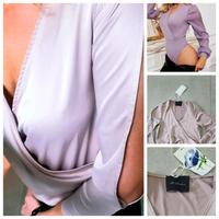 bodybluse bodysuit collar satin blusenbody pastell rosè neu Nordrhein-Westfalen - Soest Vorschau