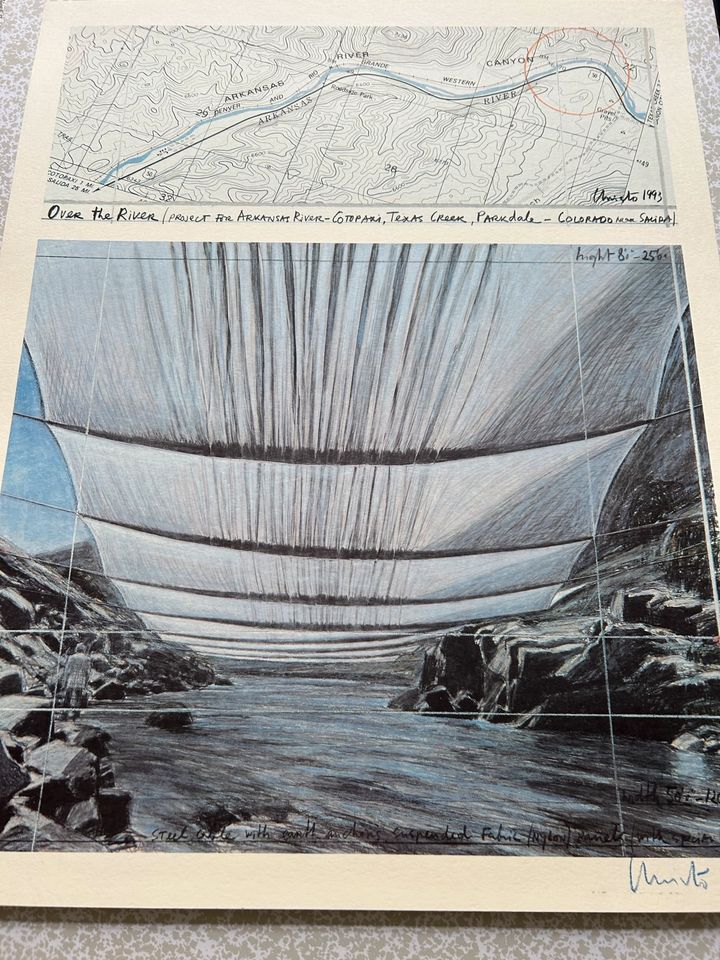 Christo (1935-2020) - „Over the River“ (handsigniert) in Köln