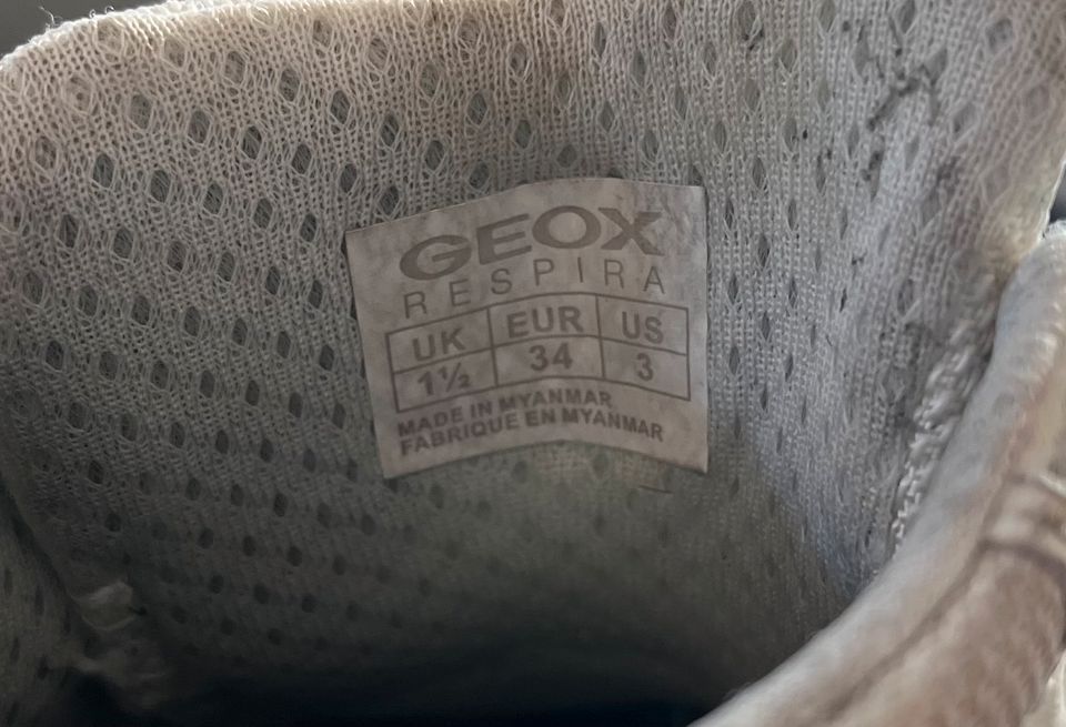 GEOX - Perth Boy Sneaker High - weiß - Gr. 34 in Niederwinkling