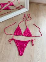 H&M Bikini Badeanzug Pink Fransen Triangel Bikini Hose Oberteil Hessen - Schlitz Vorschau