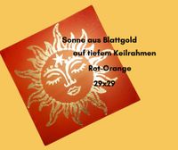 Acrylbild mit Sonne aus Blattgold auf tiefem Keilrahmen Bayern - Neuhaus am Inn Vorschau