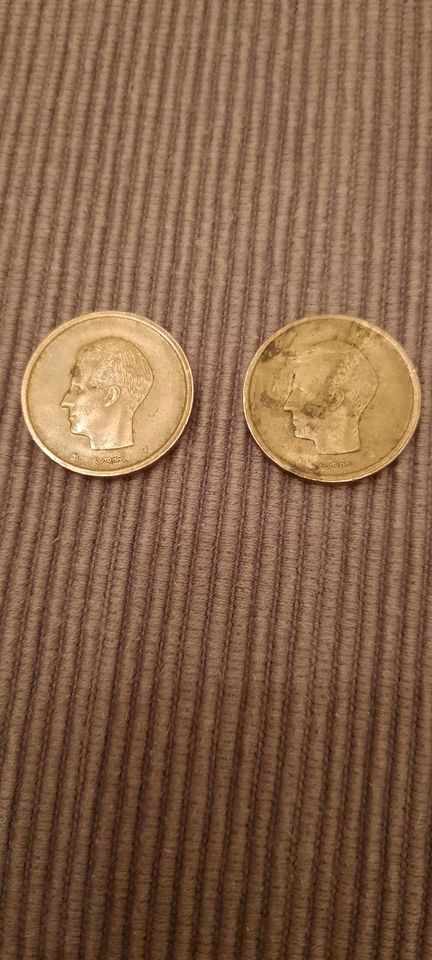 2 x 20 Franken Münzen 1980/1982 Baudouin in Lüdenscheid