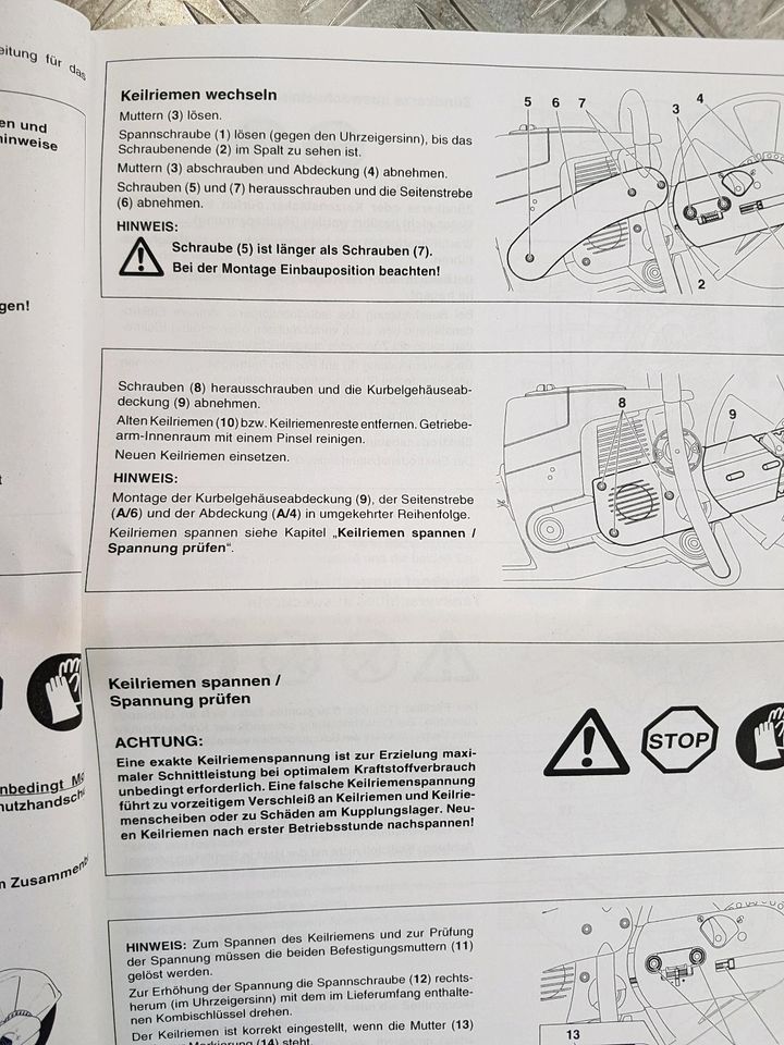 Trennschleifer Dolmar Makita Service Set in Kriebstein