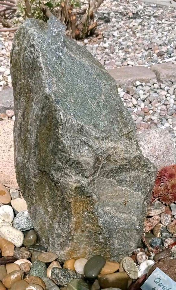 Quellstein Sprudelstein Findling Feldstein Granit Gneis in Hennigsdorf
