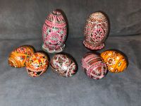 7 handbemalte Holzeier Pysanky Ostern Deco Ukraine Hessen - Niddatal Vorschau