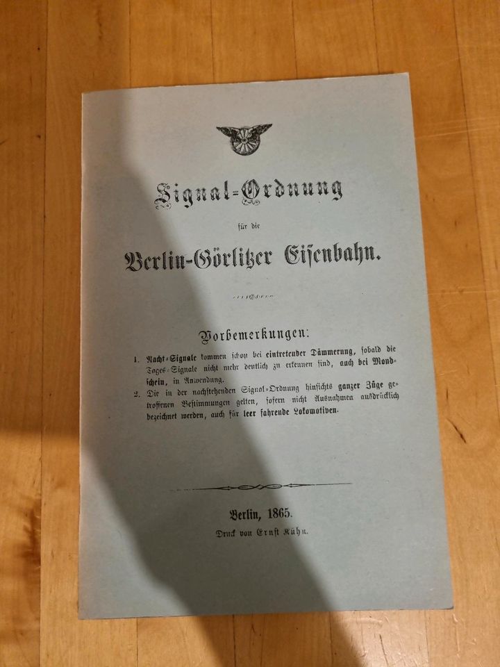 Nachdruck Eisenbahn Heft Signalordnung gebraucht in Sömmerda