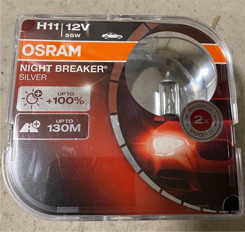 Osram Night Breaker Silver H11 Neuwertig in Baden-Württemberg - Winnenden, Ersatz- & Reparaturteile