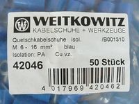 50St.Weitkowitz Quetschkabelschuhe Isoliert Blau M6-16,0mm² 42046 Bayern - Schwabach Vorschau