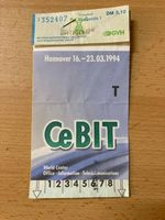 CEBIT 1994 94 Karte Entrittskarte Hannover Worldcenter Porto 1 € Nordrhein-Westfalen - Brüggen Vorschau