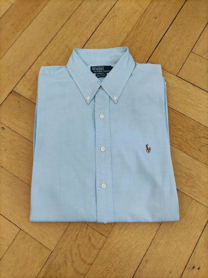 Polo by Ralph Lauren Herrenhemd Gr . 17 / 43 XL hellblau Hemd in Berlin