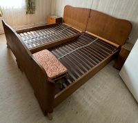 Doppelbett midcentury 50/60er Jahre / Vintage / Vollholz Niedersachsen - Wendeburg Vorschau