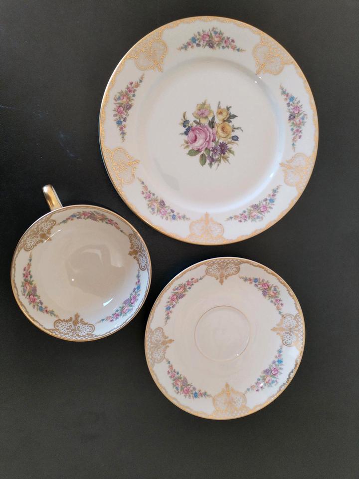 Tee/Kaffetasse mit Unterteller und Kuchenteller von Rosenthal in Rödermark