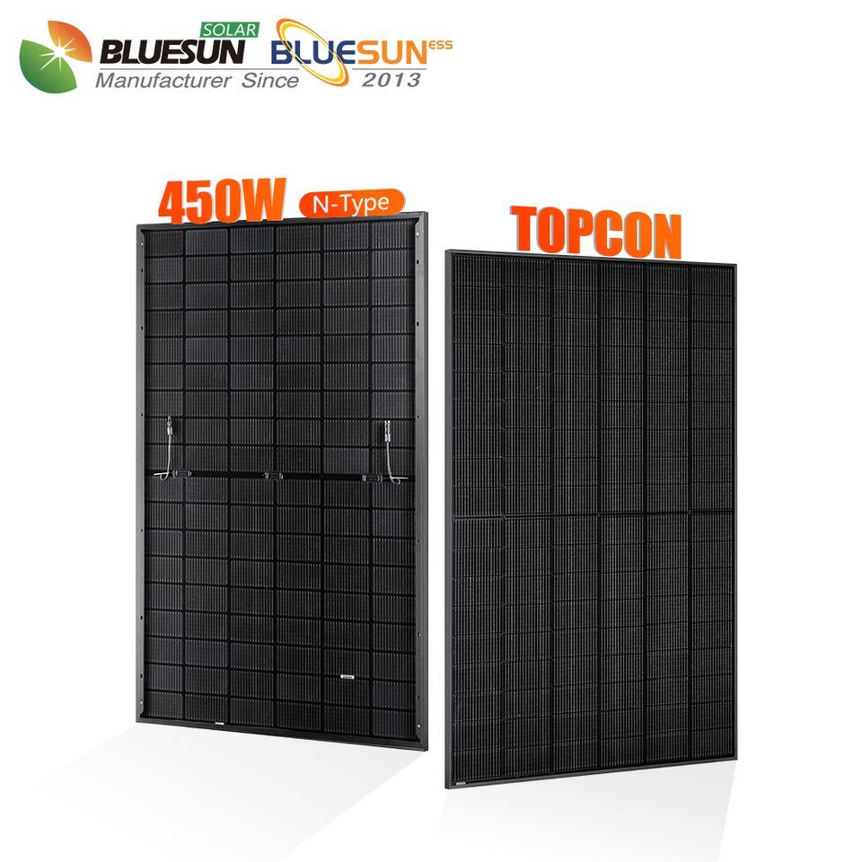 BLUESUN 450W FULL BLACK Glas/Glas TOPCON N-Type PV Modul Panel in Oer-Erkenschwick