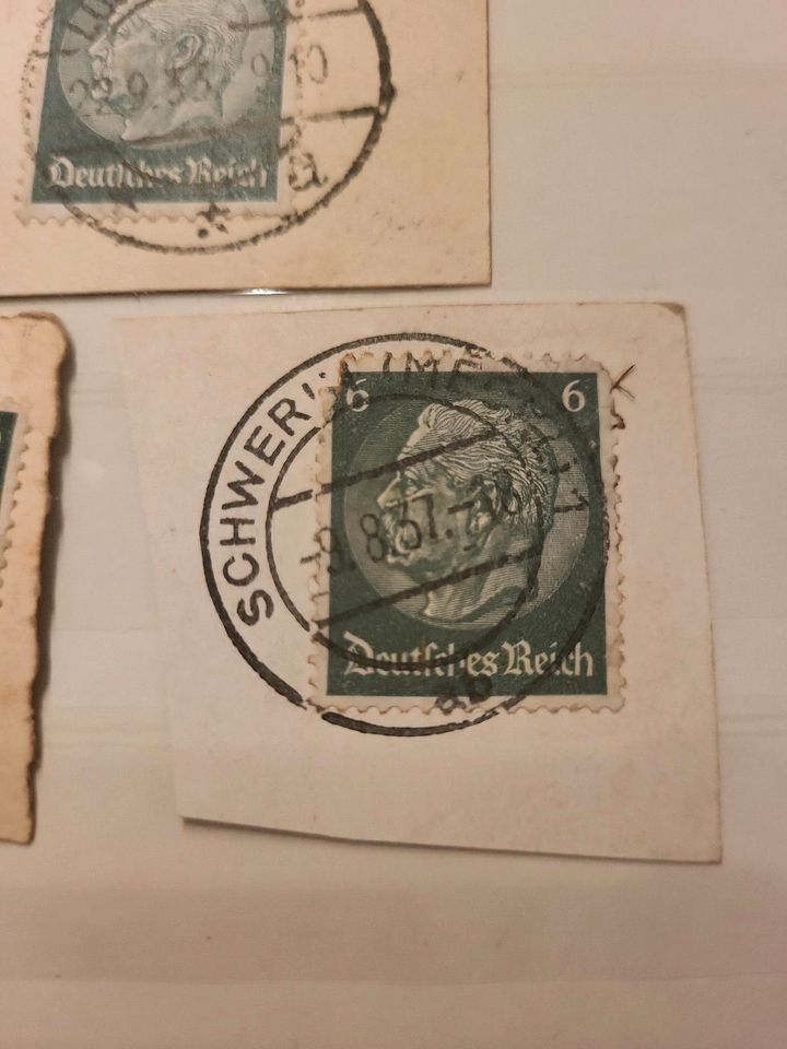 Briefmarke 6 Pfennig Deutsches Reich Hindenburg in Gau-Bickelheim