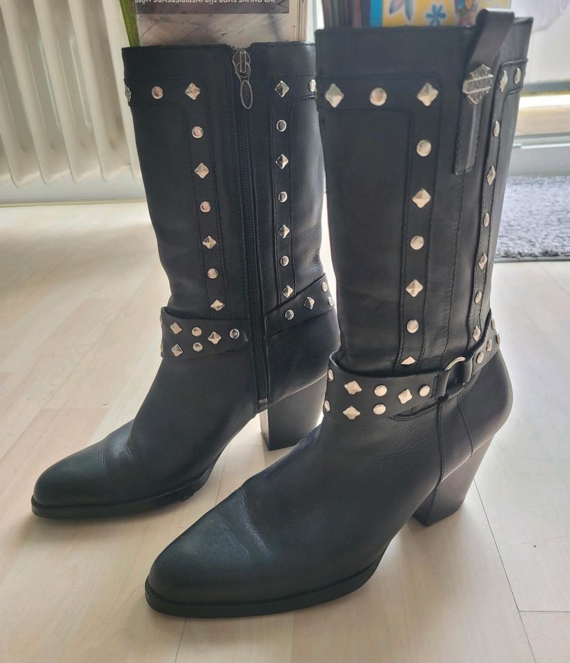 HARLEY DAVIDSON STIEFEL/STIEFELETTEN SCHWARZ LEDER in Hagen