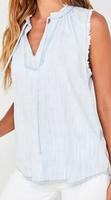 Bella Dahl, Bluse, Fray edge Top, sky wash, XS, neu Wandsbek - Hamburg Wellingsbüttel Vorschau