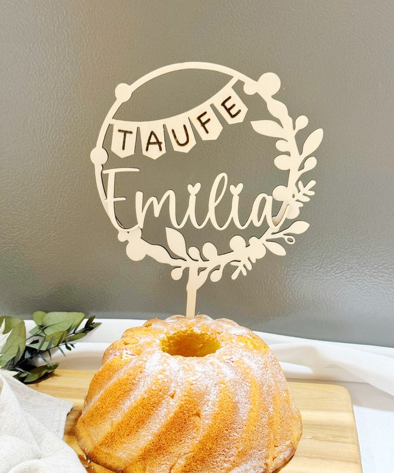 Cake Topper / Taufe / Tortendeko/ in Gerstungen