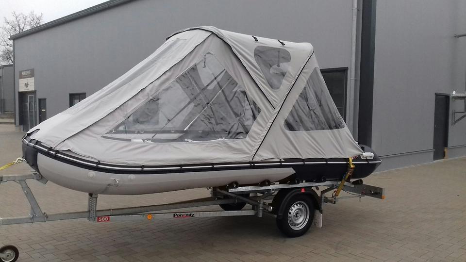 Schlauchbootzelt für Schlauchboote 3,60m/3,70m Grau 2 Wahl in Elmenhorst Kr Stormarn