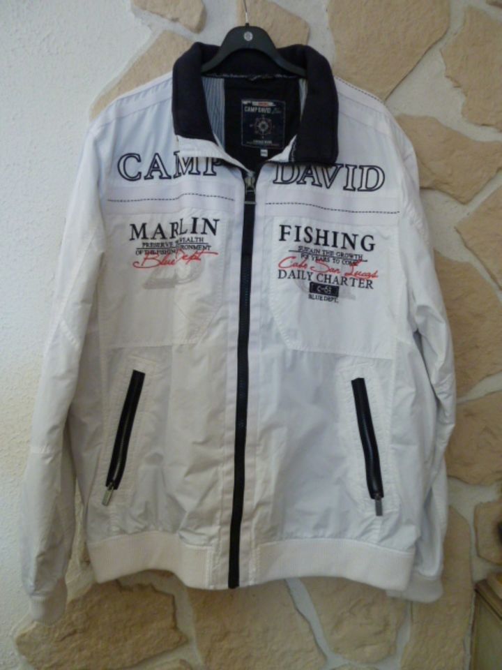Original Camp David Marlin Fishing Jacke Weiß Gr. XXXL in Schwabach
