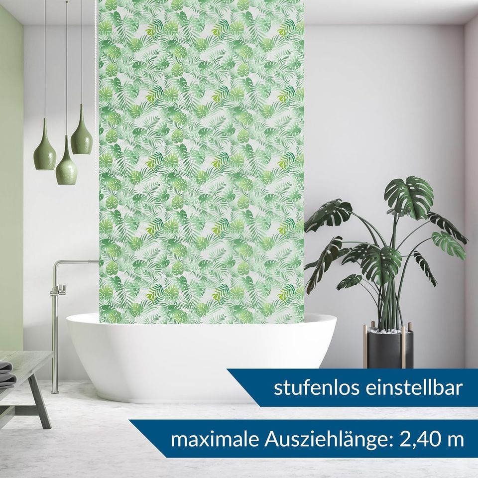 Duschrollo für Badewanne mit Seitenzug 120cm x 240cm in Windach