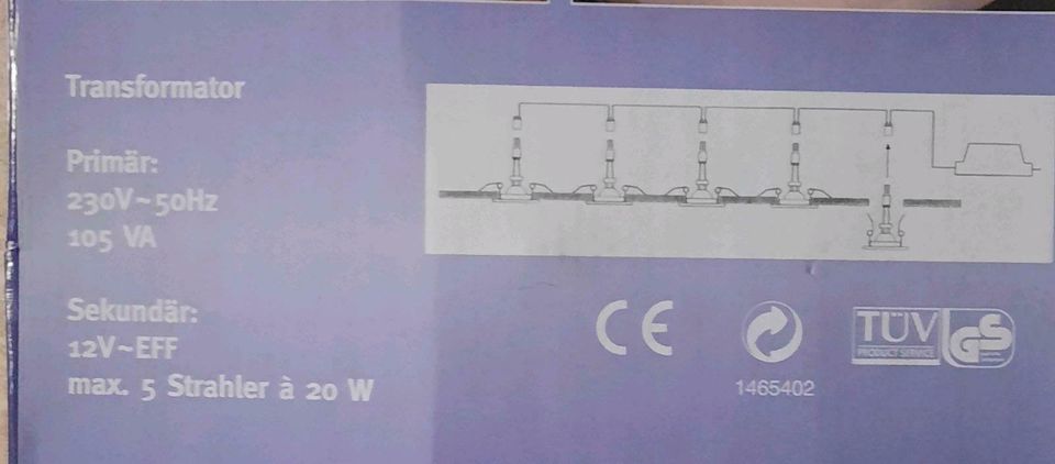 Einbaustrahler Set  5 Strahler mit Trafo in Originalverpackung in Steißlingen