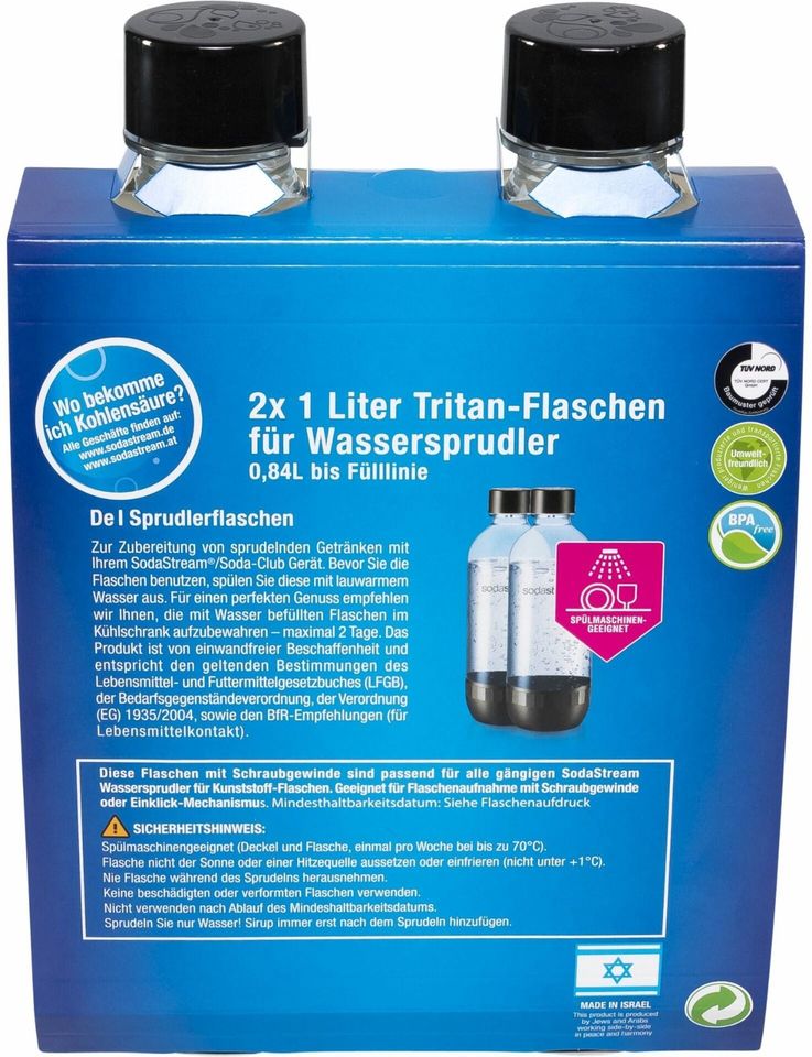 SodaStream Tritan-Flasche 1L schwarz Duopack in Raunheim