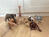 Schleich 8 Tiere Safari | Elefant Löwe Giraffe Affe Zebra Panda Brandenburg - Panketal Vorschau