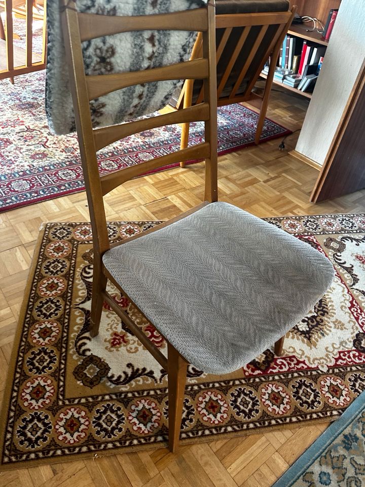 Vintage Esszimmer Teak - 6 Stück- 60er-70er Jahre- Mid Century in Neuss