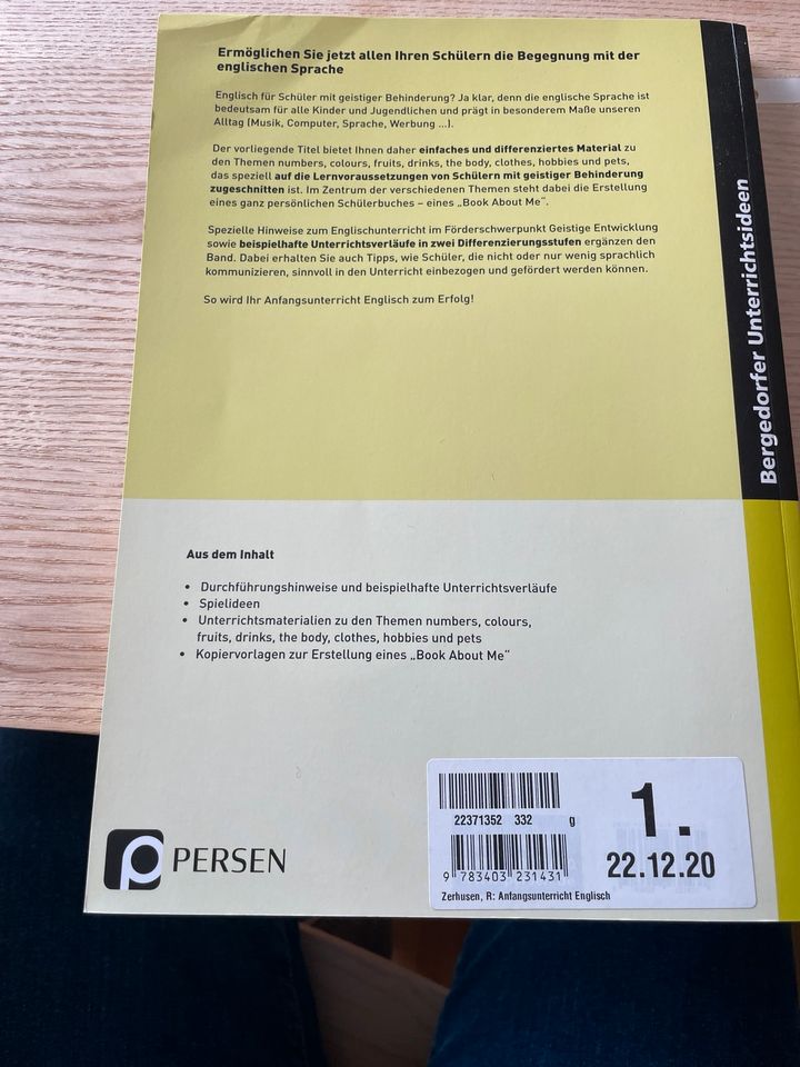 Persen my Book About me englisch Unterricht Grundschule in Solingen