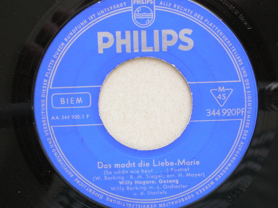 Schallplatten:  5 x Willy Berking mit M. Mucke/W. Hagara in Oberursel (Taunus)