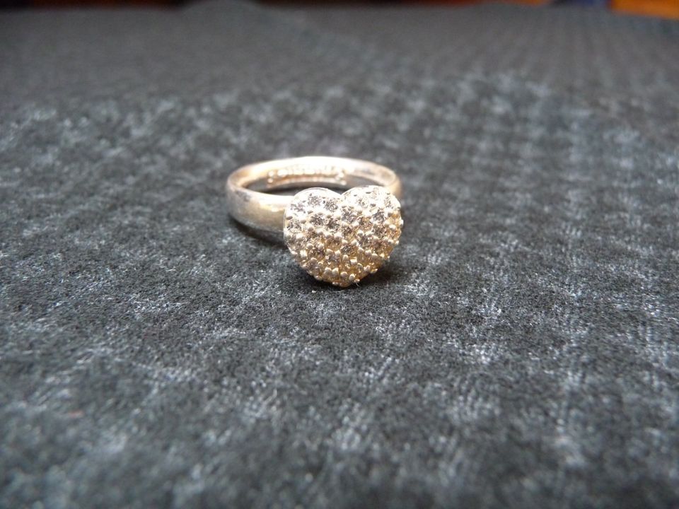 *WNEU* Spinning Jewelry Ring "Sparkling Heart" 925 Silber Damen S in Etzelwang