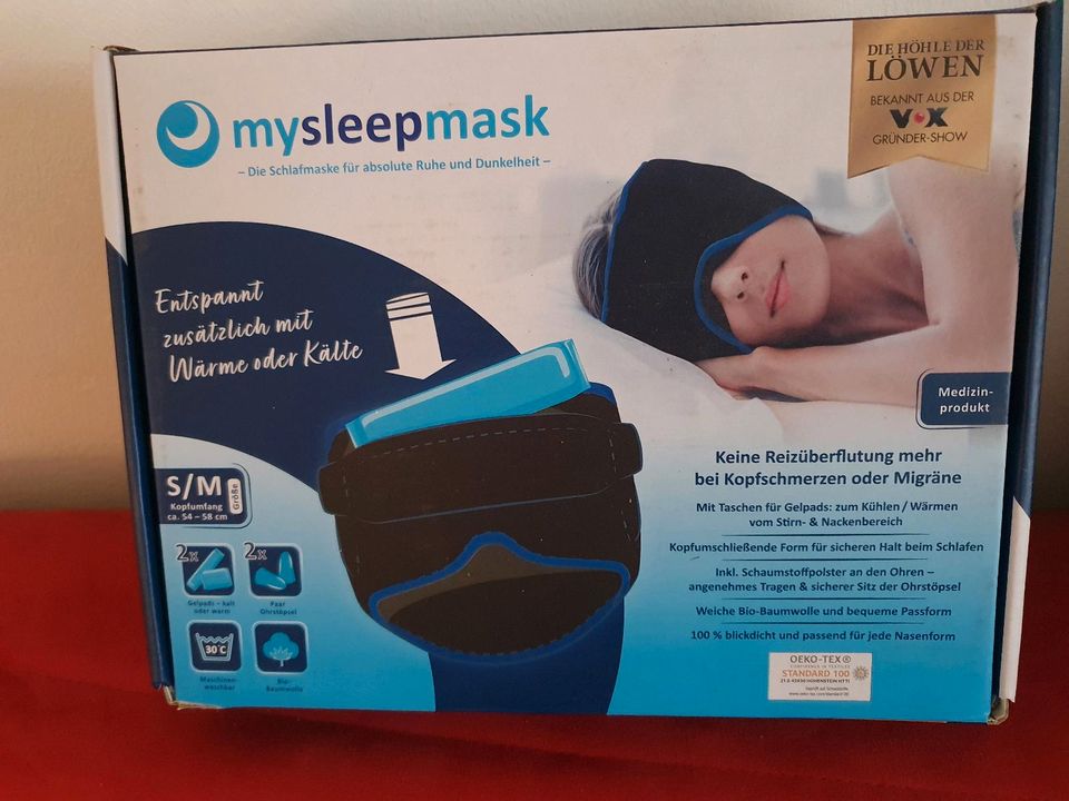 My sleepmask, Schlafmaske,Größe S/M,NEU in Mönchengladbach