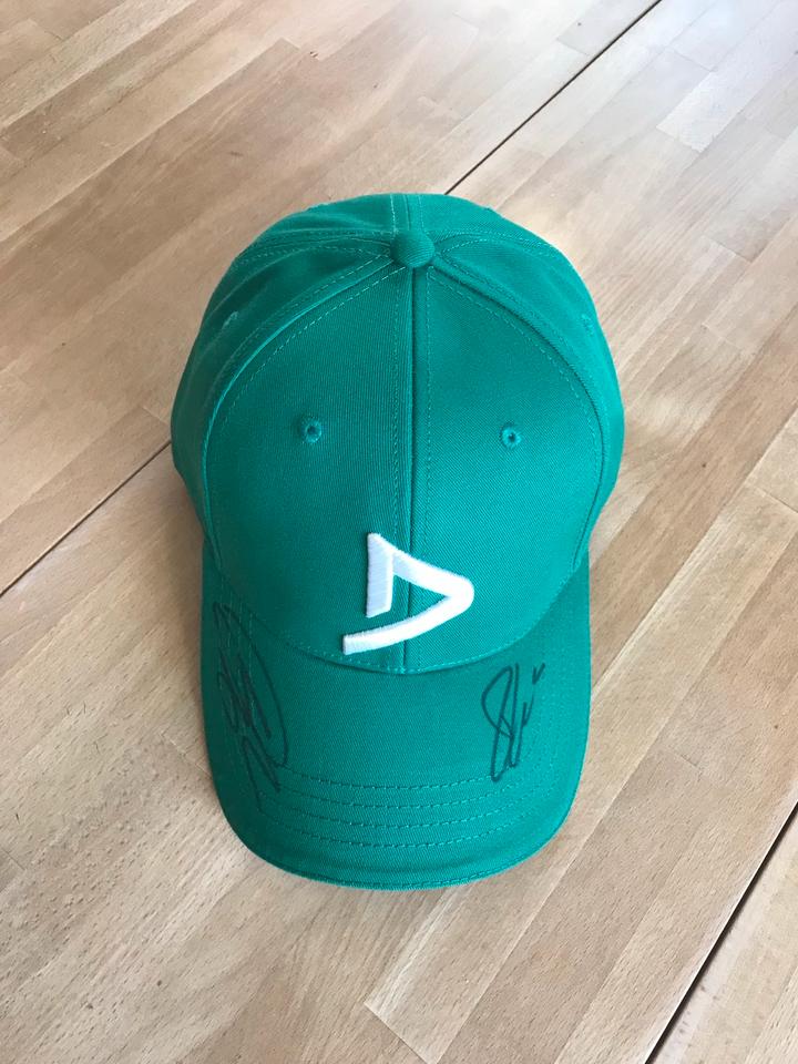 Dekra Cap, handsigniert, David Schumacher, Ricardo Feller, DTM in Rednitzhembach