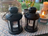 Setpreis zwei kleine schwarze Laternen Kerzenhalter zu verkaufen Schleswig-Holstein - Mildstedt Vorschau