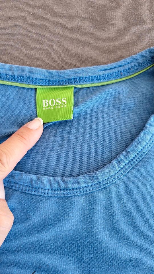 Hugo Boss Green T-Shirt  blau L in Schöneck