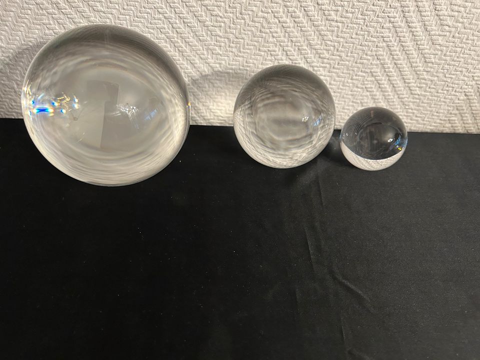 Kristall Glaskugeln Wahrsager Kugeln massiv Vollglas 3 Stück in München