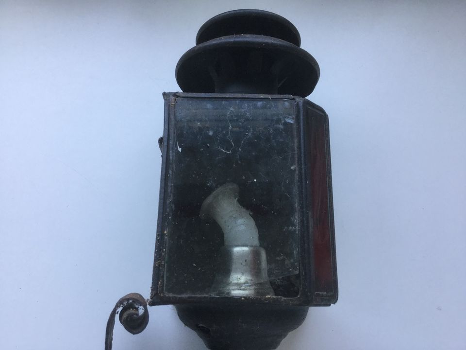 Kutscher Lampe Laterne Antik Schwarz um 1900 in Künzell