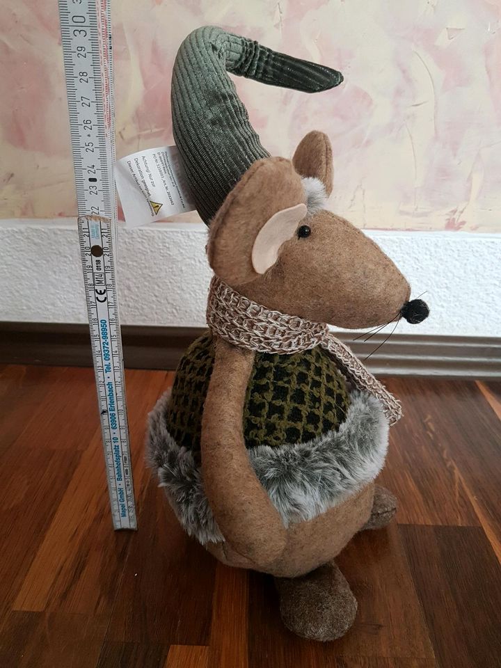 Dehner Deko Plüsch Maus NEU Winter Weihnachtsdeko in Taura