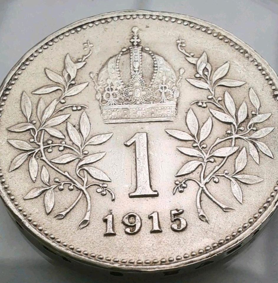 Silbermünze 1 Krone 1915 Kaiser Franz Joseph I. (Ag) in Aarbergen