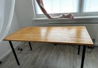 Massiv Holz Schreibtisch Groß Tischplatte IKEA 155cm 75cm Niedersachsen - Braunschweig Vorschau