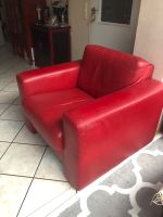 Lounge Sessel Leder massiv sehr gut rot Bayern - Olching Vorschau