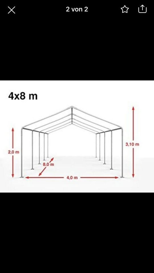 Festzelt / Pavillon 4x8m zu vermieten in Dettenhausen