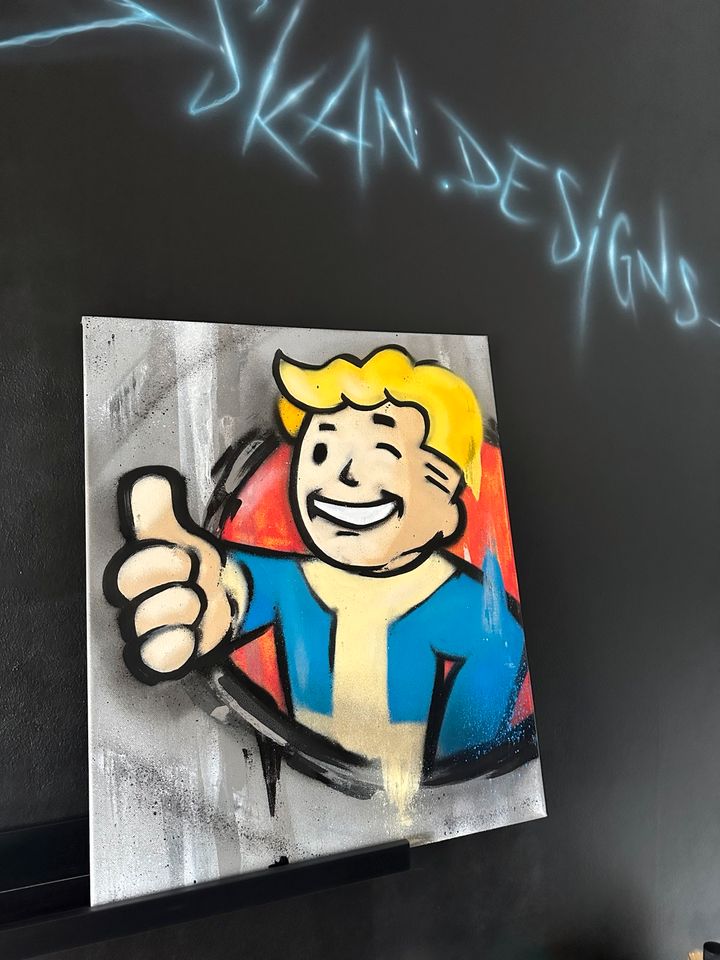 Fallout Graffiti Leinwand 50 x 60 cm in Dortmund