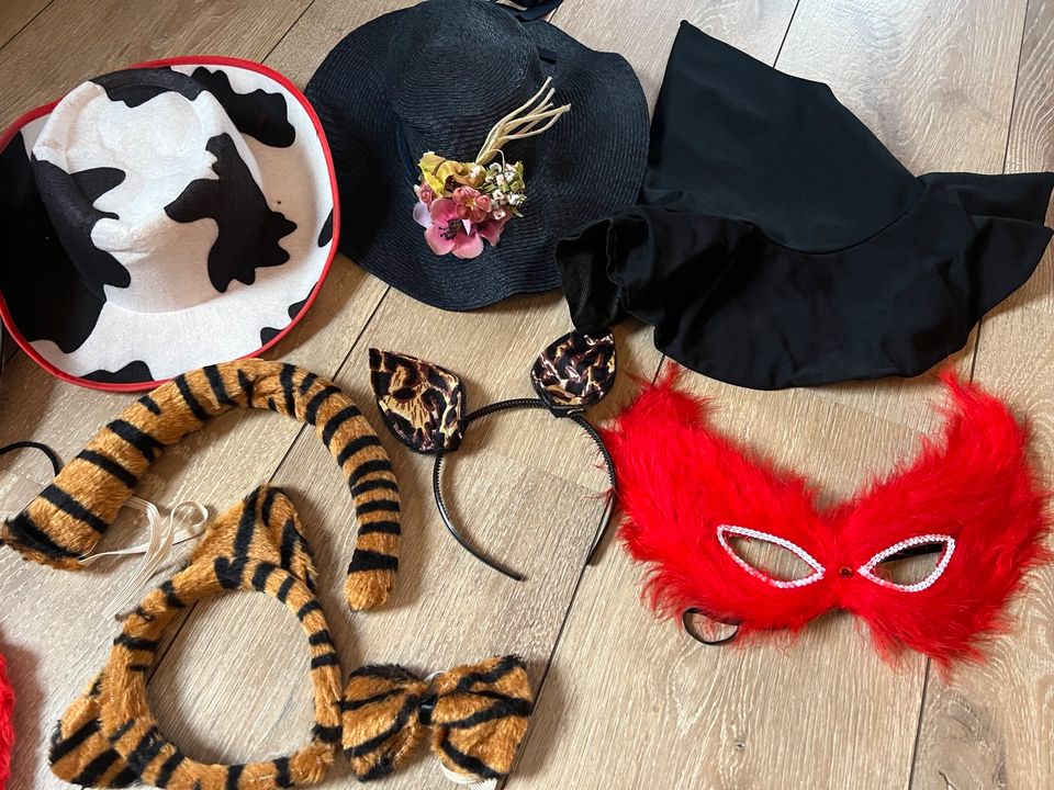 Fasching Hüte, Accessoires, Katze, Teufel, Maske, Hexe, etc in Altenstadt