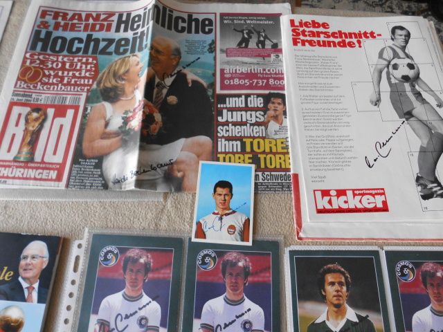 Franz Beckenbauer Autogramm Sammlung Bayern München in Kochel am See