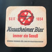 1 Vintage Bierdeckel Krautheimer Bier Bayern - Coburg Vorschau